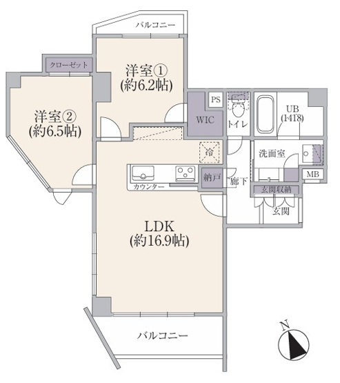 【間取り】 | 藤和小日向ホームズ