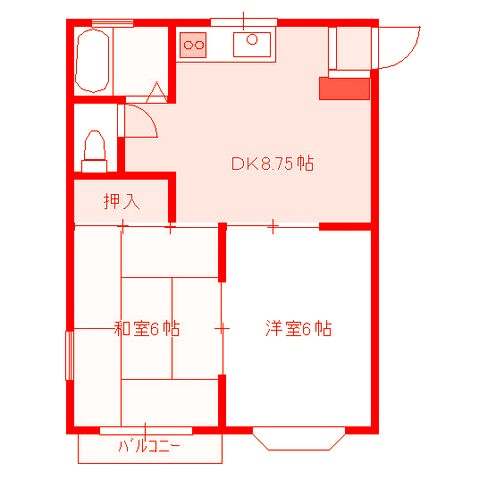 シャトルヤマツBの間取り