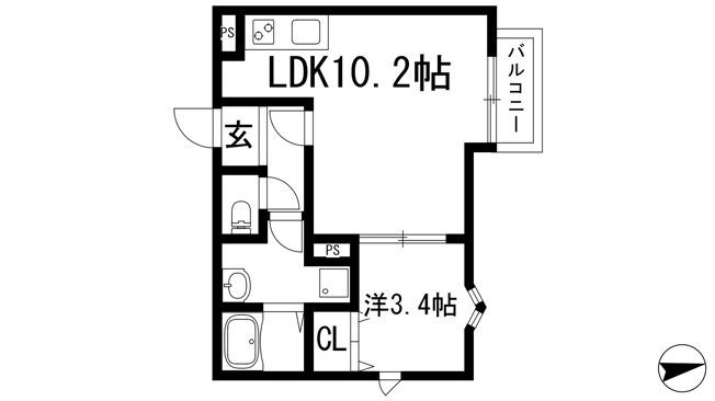 【間取り】 | 仮）La-Crea池田リーフィア