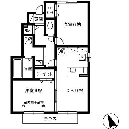 ウィズテリア B棟の間取り