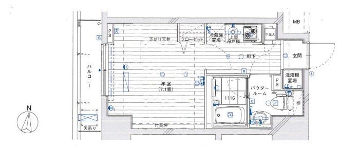 メインステージ錦糸町Ⅳの間取り