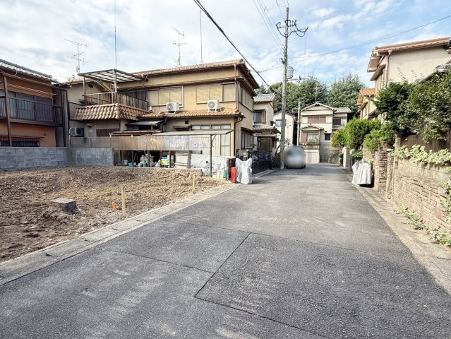 太秦組石町　新築参考プランA　建築条件付土地の前面道路含む現地写真