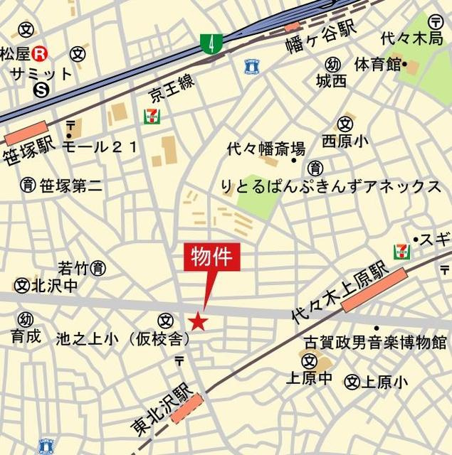 ザ・パークハウス代々木大山の地図