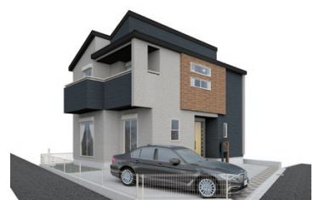 【外観パース】 | 藤沢市打戻　新築一戸建て　全１棟 | パース