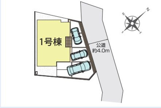 【区画図】 | 藤沢市打戻　新築一戸建て　全１棟 | 配置図