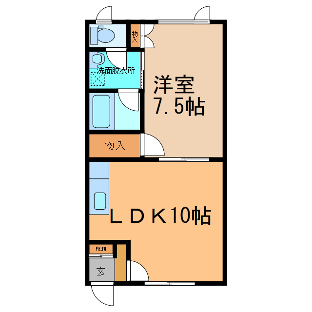 コーポ三条　Bの間取り