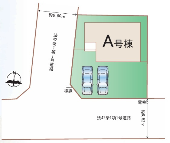 四街道市鹿渡710番の区画図