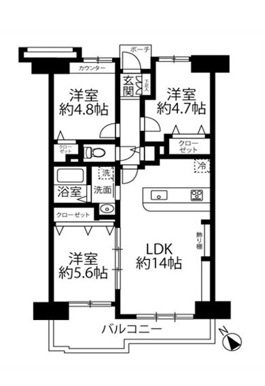 【間取り】 | ダイアパレス湘南ライフタウン