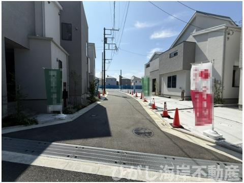 茅ヶ崎市柳島海岸　新築戸建　全19区画の前面道路含む現地写真|現地外観