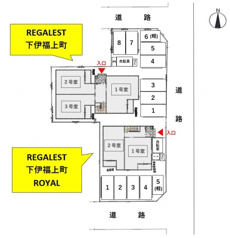 REGALEST 下伊福上町の駐車場