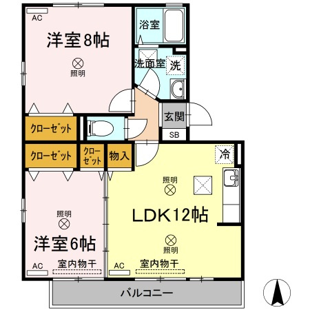 【間取り】 | リビングタウン西崎　A棟　
