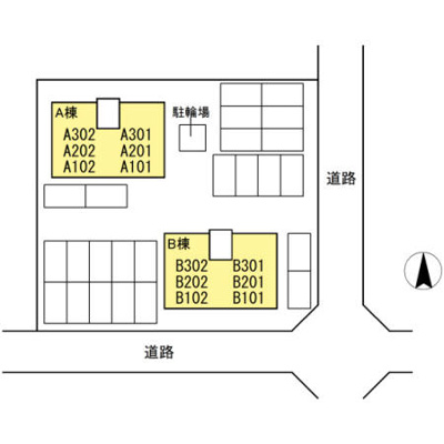 【区画図】 | リビングタウン西崎　A棟　