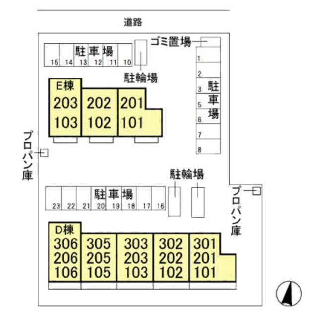グランシャリオ　Eのその他|配置図です☆