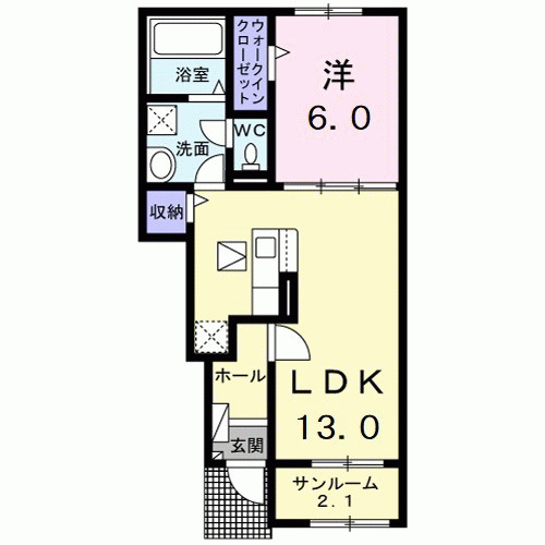 ディアコートⅡ　【仲介手数料：50％OFF】対象物件！の間取り