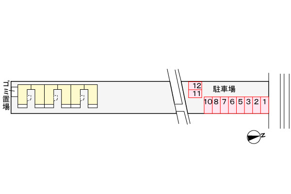 ヴィラウエストの区画図