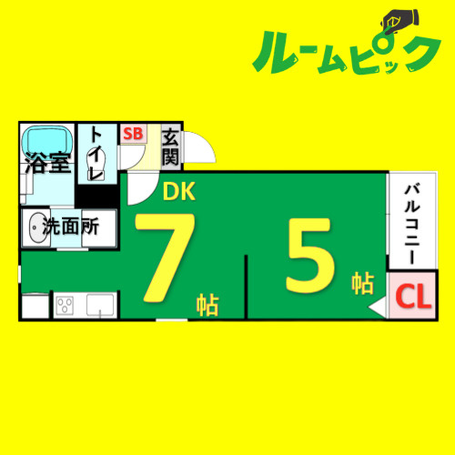 グランコンフォール米野I　名古屋市賃貸　仲介手数料無料の間取り