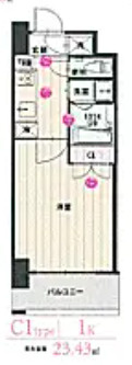 【間取り】 | CLUB ORIENT BLD No.102