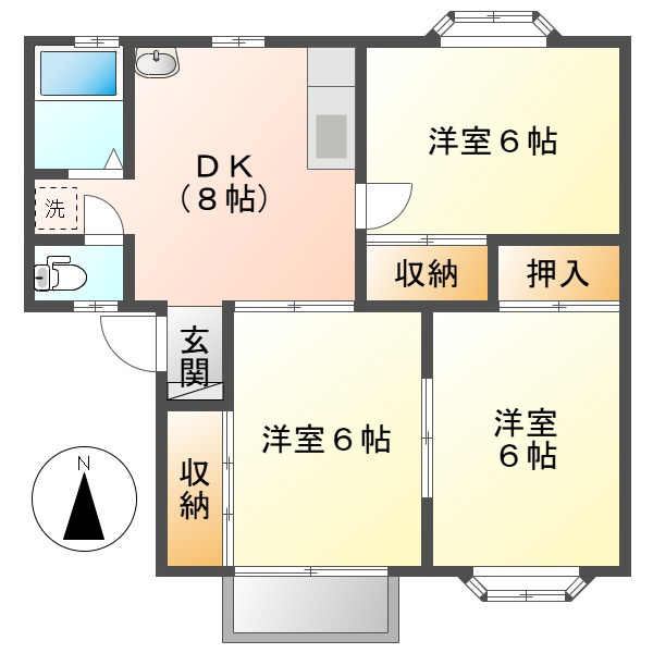 オレンジハイム　Ｂの間取り