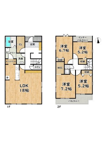 明石市朝霧南町/新築戸建の間取り