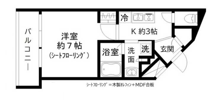 GRAND三軒茶屋WEST　築浅　駅近　ネット無料　ペット相談可の間取り