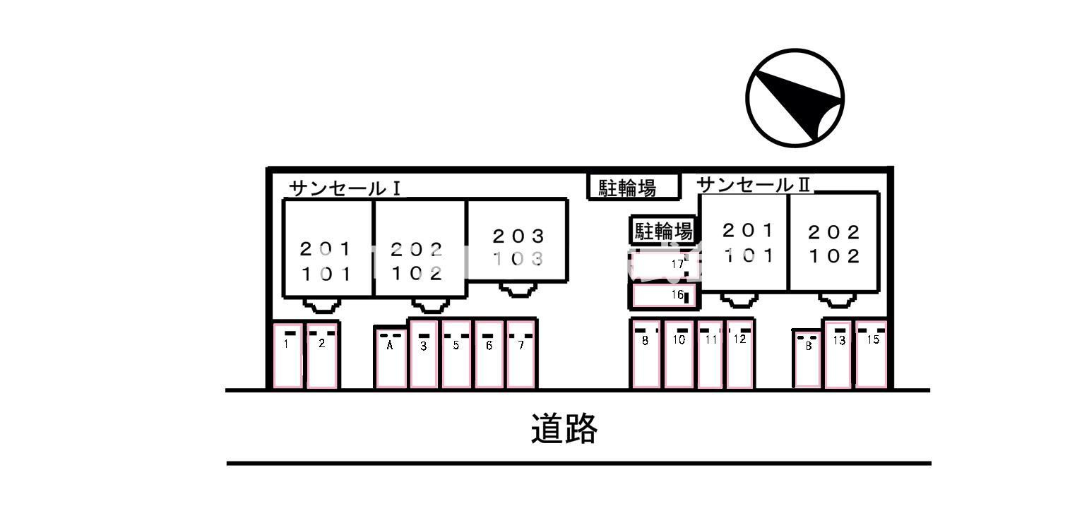 コーポヒデの区画図