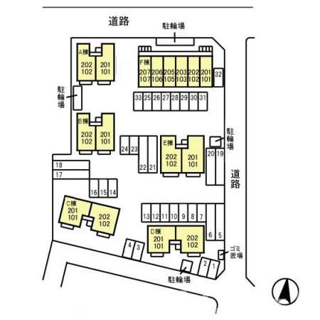 ロイヤルガーデン子安 Cの区画図