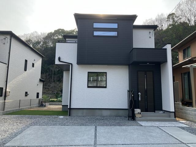 岡山市北区大安寺中町の新築一戸建の外観パース|1号棟外観写真