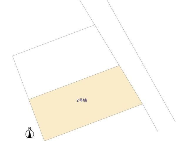 岡山市北区大安寺中町の新築一戸建の区画図|２号棟区画図
