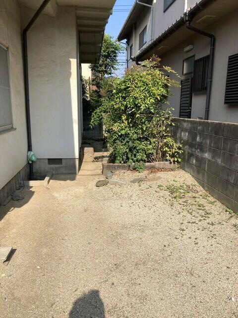 岡山市北区白石の新築一戸建の庭|現地写真