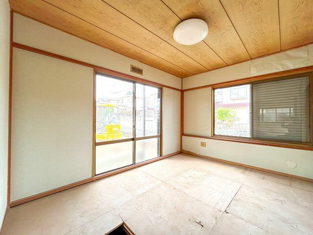 岡山市北区佐山の中古一戸建の和室|【リフォーム中】１階西側の約…