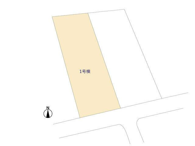 岡山市北区西辛川の新築一戸建の区画図|１号棟全体区画図