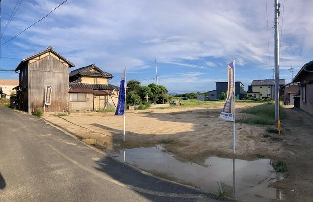 岡山市北区撫川の新築一戸建の前面道路含む現地写真|（1号棟）