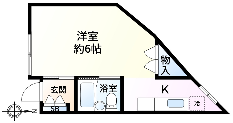 コーポ鵜月の間取り