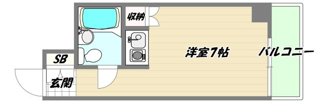 大阪市東淀川区東中島２丁目の賃貸マンションの間取り