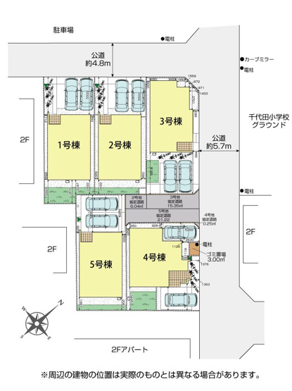 【区画図】 | 坂戸市千代田2丁目5期　ブルーミングガーデン　新築戸建　全5棟　3号棟