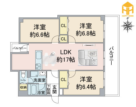 千里山ロイヤルマンション2番街D棟の間取り|※現況と図面が異なる場合現況を優先いたします。