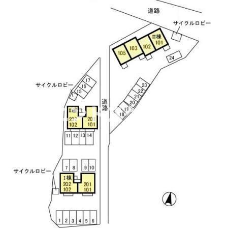 エル古城　Ⅰ/Ⅱ/Ⅲ Ⅲの区画図|高崎、前橋のお部屋探しはエンドスケープまで！お客様の理想お聞かせ下さい♪