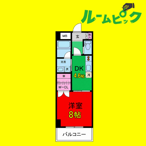 カーサビアンカ黒川　名古屋市賃貸　仲介手数料無料の間取り