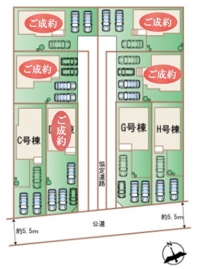 南城市大里仲間（全8棟）C号棟の区画図|C号棟　