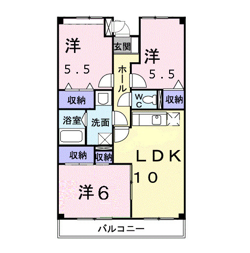 クール　ヴェルビュの間取り