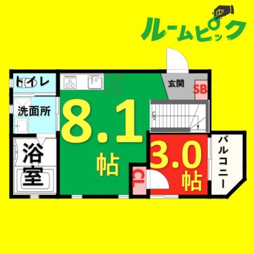 PrimeIV　名古屋市賃貸　仲介手数料無料の間取り