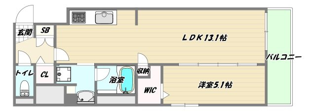 大阪市淀川区西三国１丁目の賃貸マンションの間取り