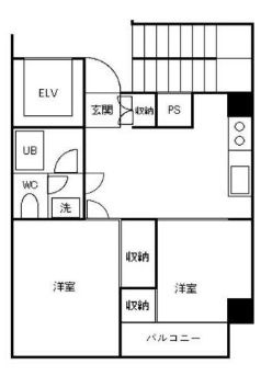 台東区入谷２丁目の賃貸マンションの間取り