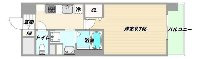 大阪市淀川区宮原５丁目の賃貸マンションの間取り