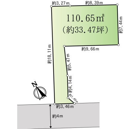 茅ヶ崎市香川1丁目　建築条件なし　売地の区画図