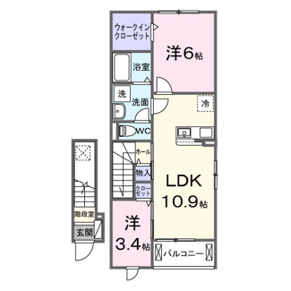 【間取り】 | グッドモーニングサン　Ａ | 間取図