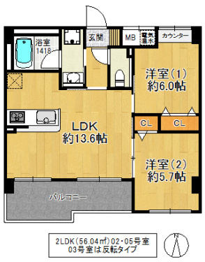 Dios城東の間取り