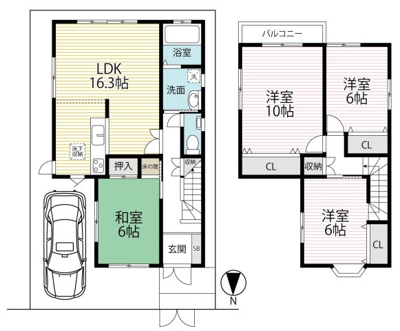 ◆リフォーム済み４LDK◆収納豊富◆スーパー徒歩４分◆近鉄小倉駅徒歩１２分◆宇治市宇治半白の間取り