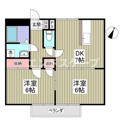 ヴィラ・オトンヌCの間取り|高崎、前橋のお部屋探しはエンドスケープまで！お客様の理想お聞かせ下さい♪