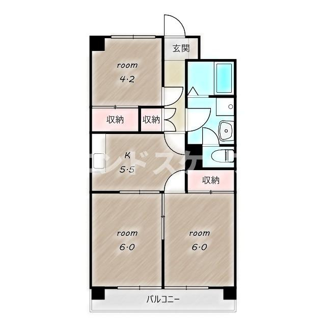 ハイツ荒川の間取り|高崎、前橋のお部屋探しはエンドスケープまで！お客様の理想お聞かせ下さい♪
